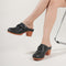 Sarah | Chique dames mules met dikke hak