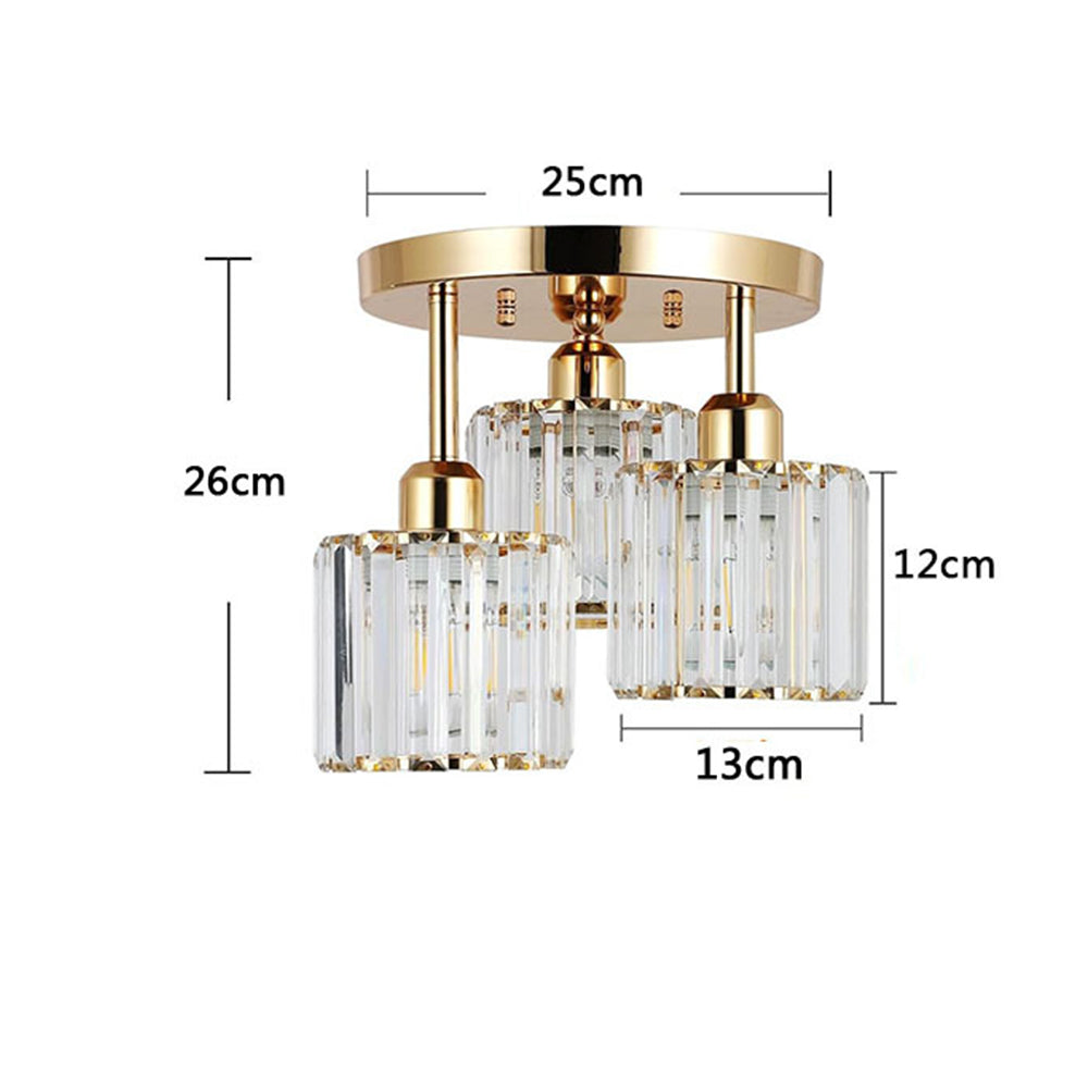 Lyvra – 3 Light E27 Glass Ceiling Lamp
