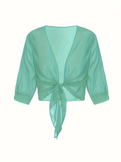 Katie – Airy Blouse with Open Front
