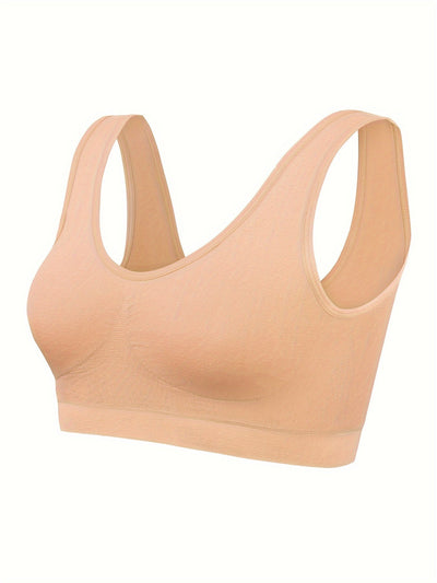 Sophie | Set van 3 effen tanktops & naadloze sport-bh