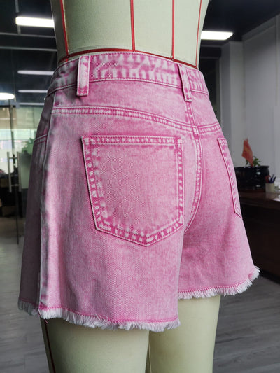 Lotte | White jeans with an unfinished hem and a high waist