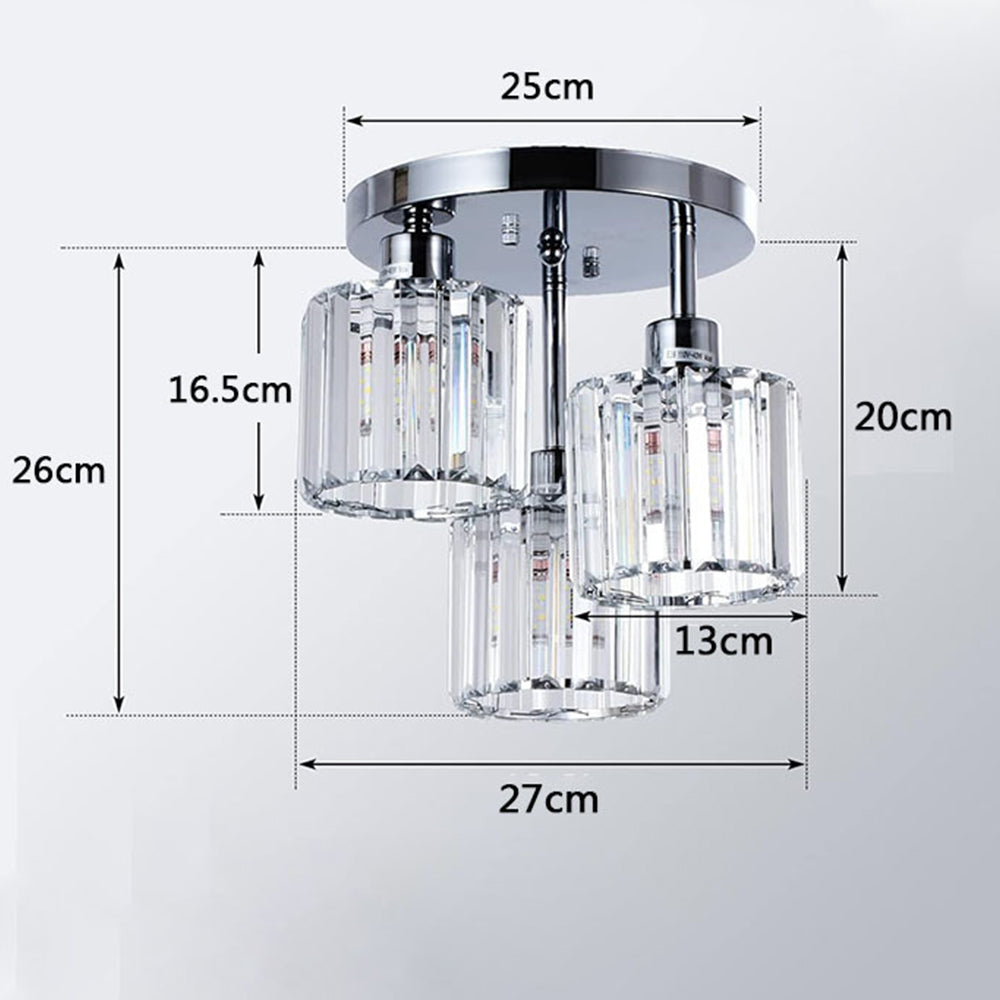 Lyvra – 3 Light E27 Glass Ceiling Lamp
