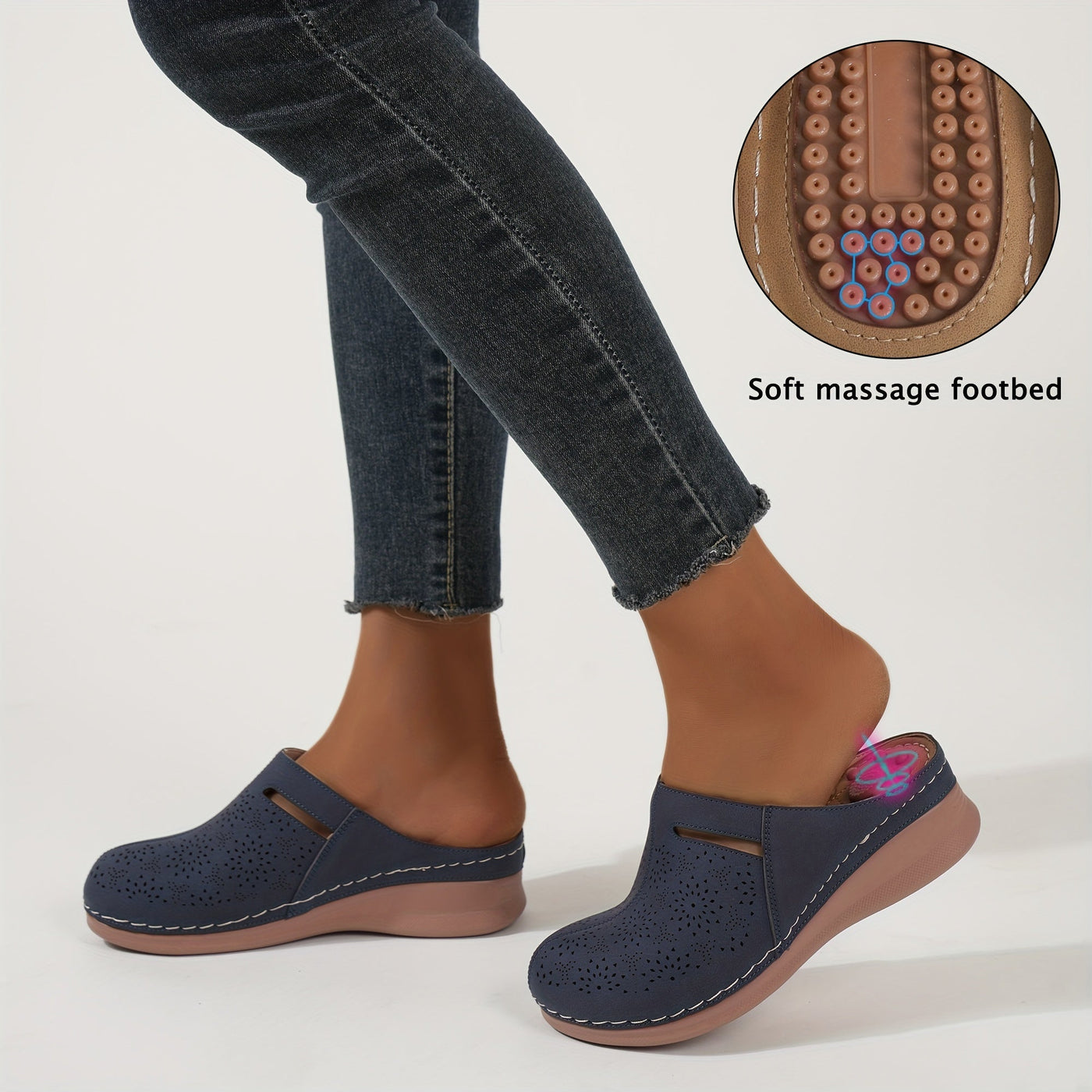 Jasmine | Women's slip-on sandals with massage insoles