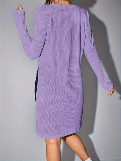 Lara | Casual long-sleeved T-shirt with split hem