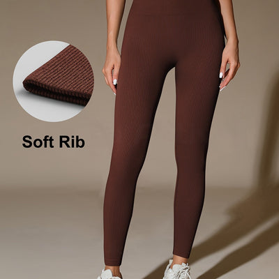 Feline | Naadloze hoge taille sportlegging met geribbelde buikcontrole