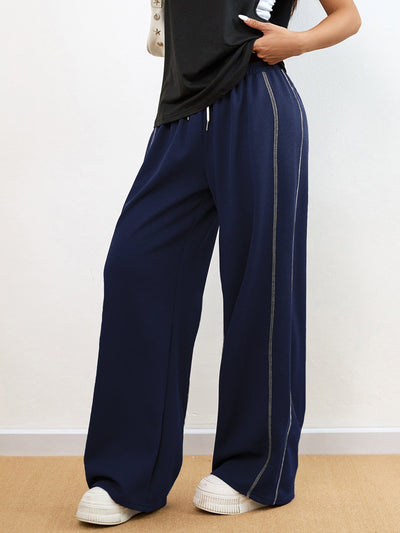 Nina | Dames casual wafelpatroon joggingbroek in effen kleur