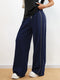 Nina | Dames casual wafelpatroon joggingbroek in effen kleur