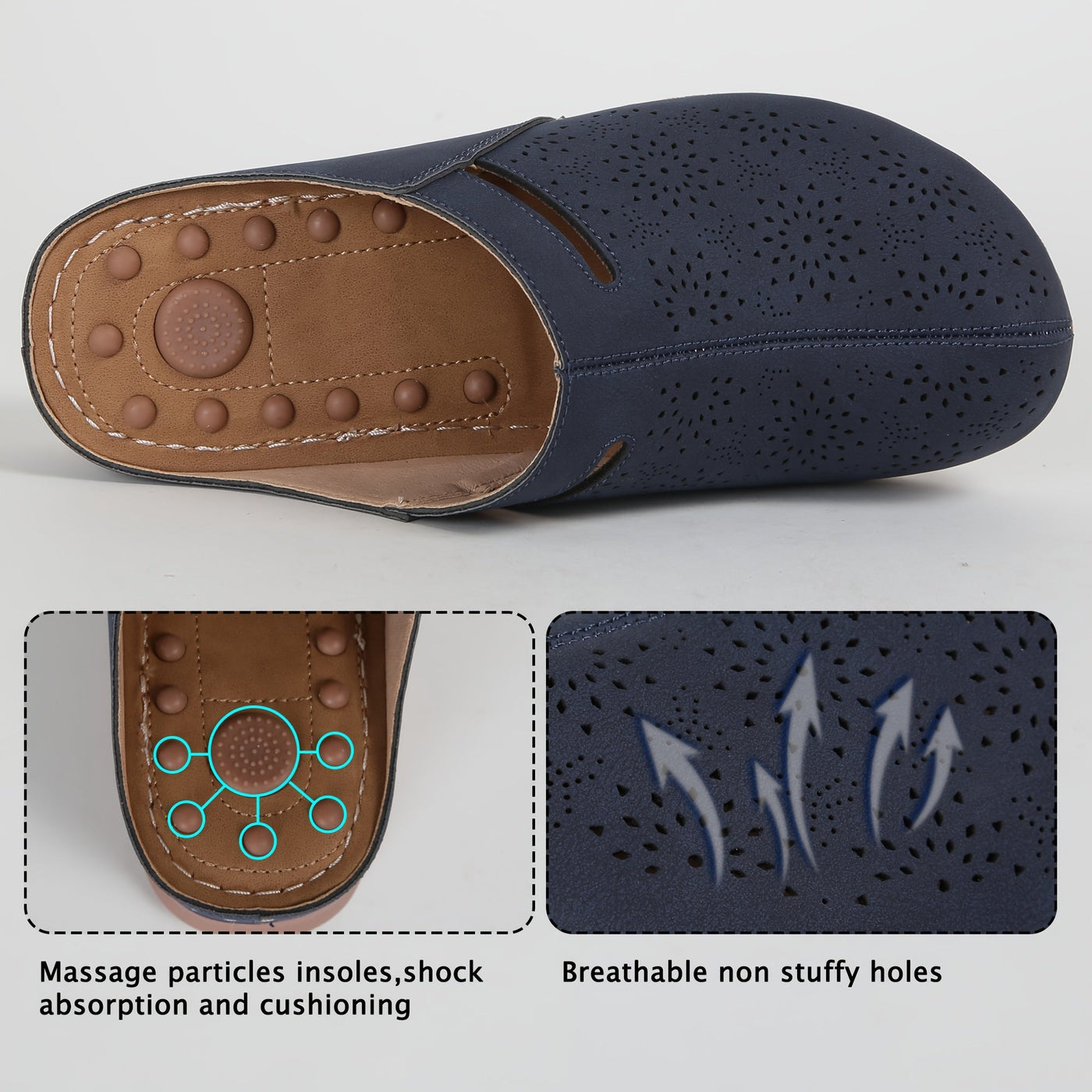 Jasmine | Women's slip-on sandals with massage insoles