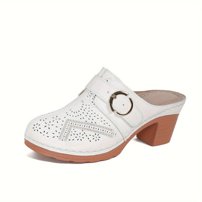 Nina | Comfortabele chunky hakken muil sandalen