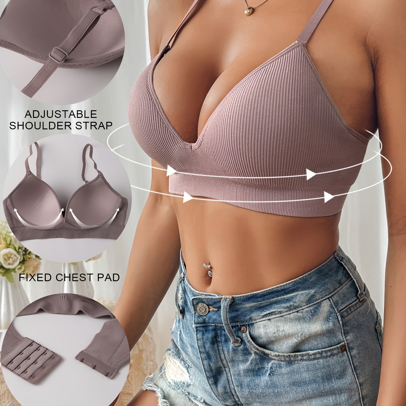 Sophie | Sexy slim push-up BH met antislip en ademend design