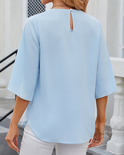 Polly - Elegante Top met Halve Mouwen