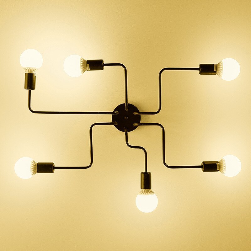 Orvessan - Vintage Industrial Metal Ceiling Lamp 4 6 8 Bulb