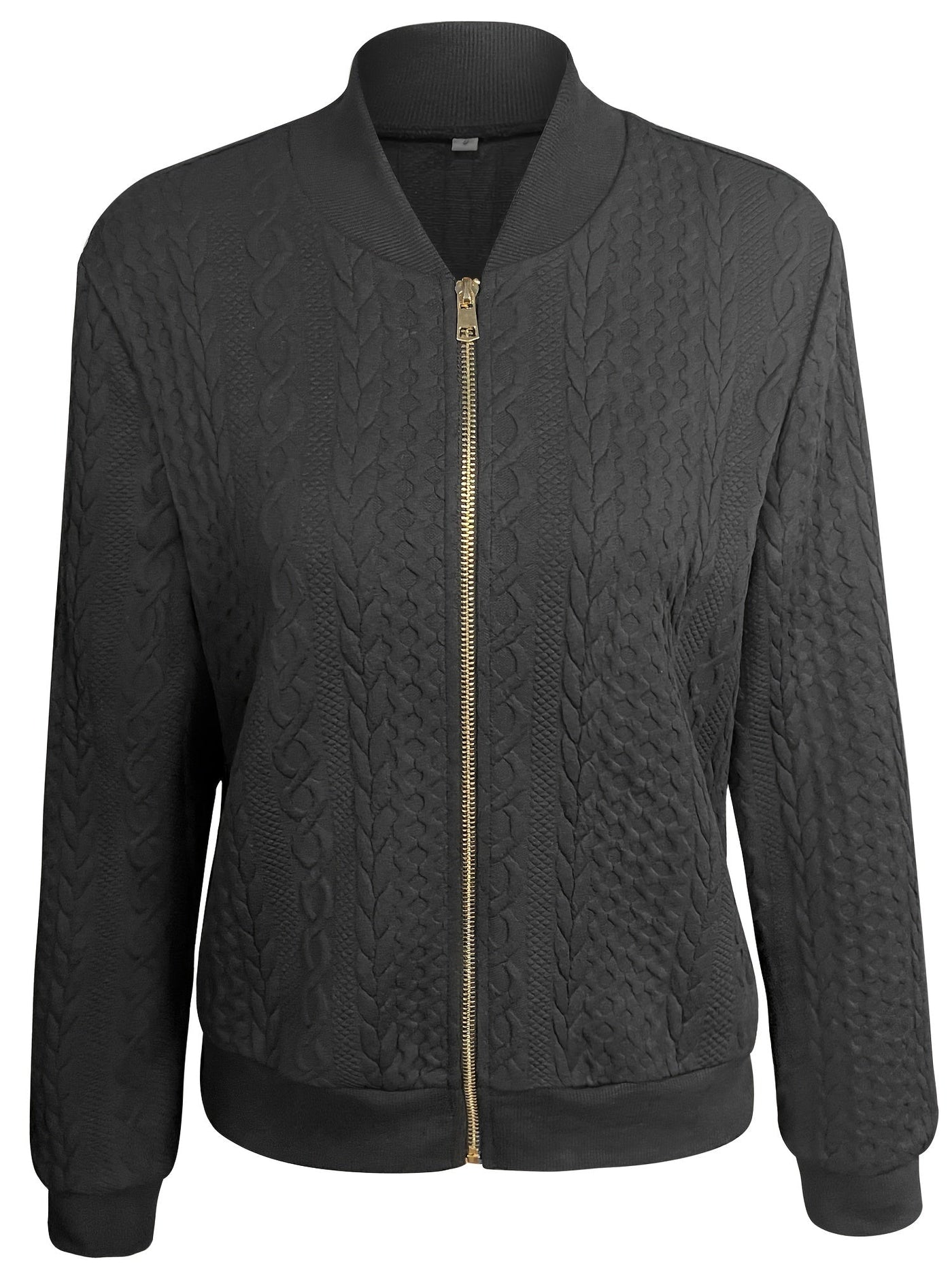 Feline | Casual bomberjack met textuur en ritssluiting