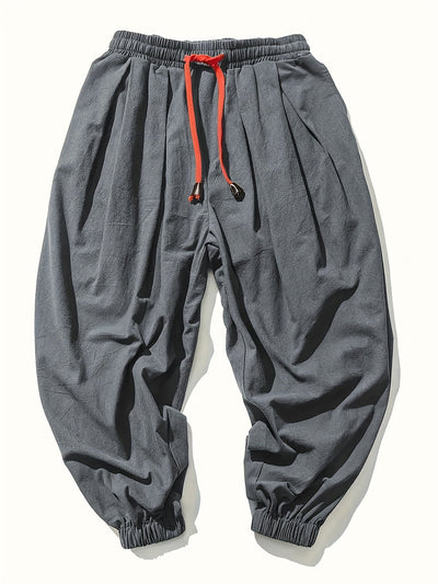 Lucas | Casual wide beach pants with drawstring