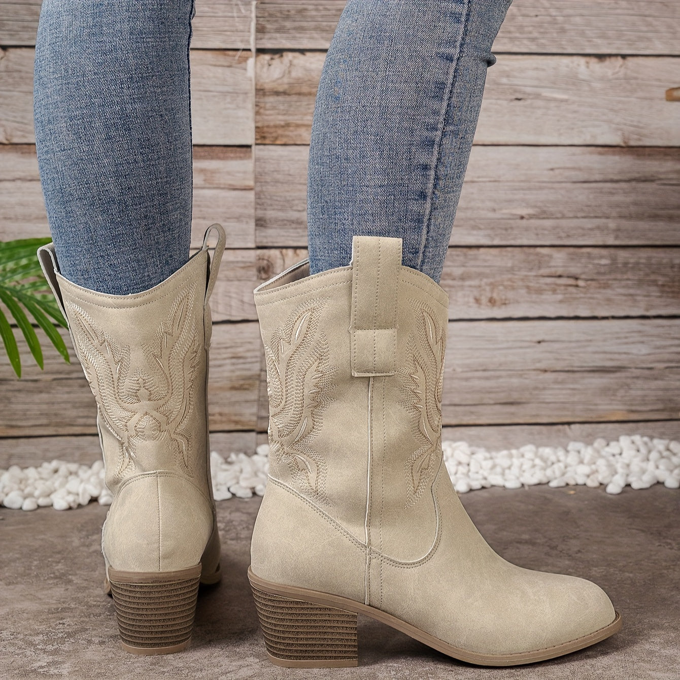 Lotte | Solid color chunky heel boots