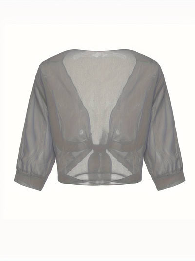 Katie – Airy Blouse with Open Front