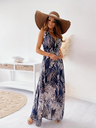 Caitlin - casual boho maxi-jurk met trekkoord