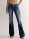 Sophie | Casual flared denim broek met dubbele knoopsluiting