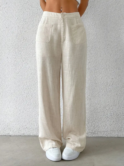 Linen Straight Leg Pants for Women
