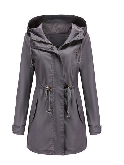 Emilia | Hoodie parka jacket with drawstring waist