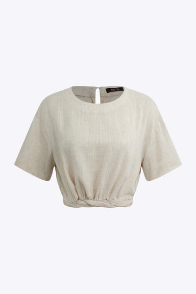 Poppy - Strakke Zomer Comfort Dames Crop Korte Mouw Shirt