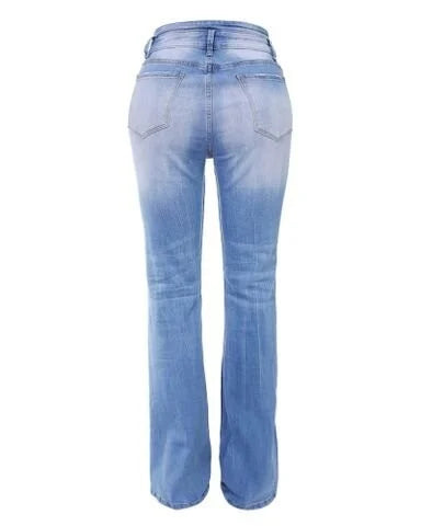 Kerryl - High-waisted denim trousers
