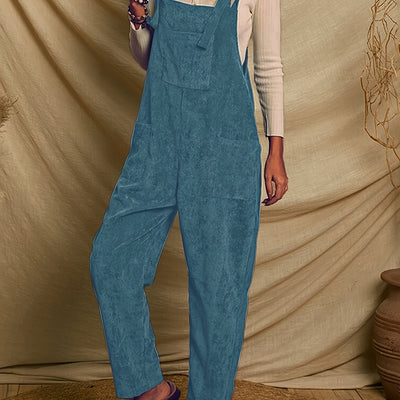 Emma | Sturdy corduroy jumpsuit with patch pockets