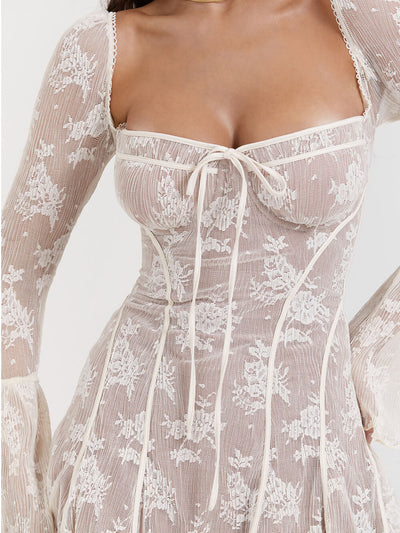 Sabrina - Vintage jurk met lange mouwen voor Vrouwen