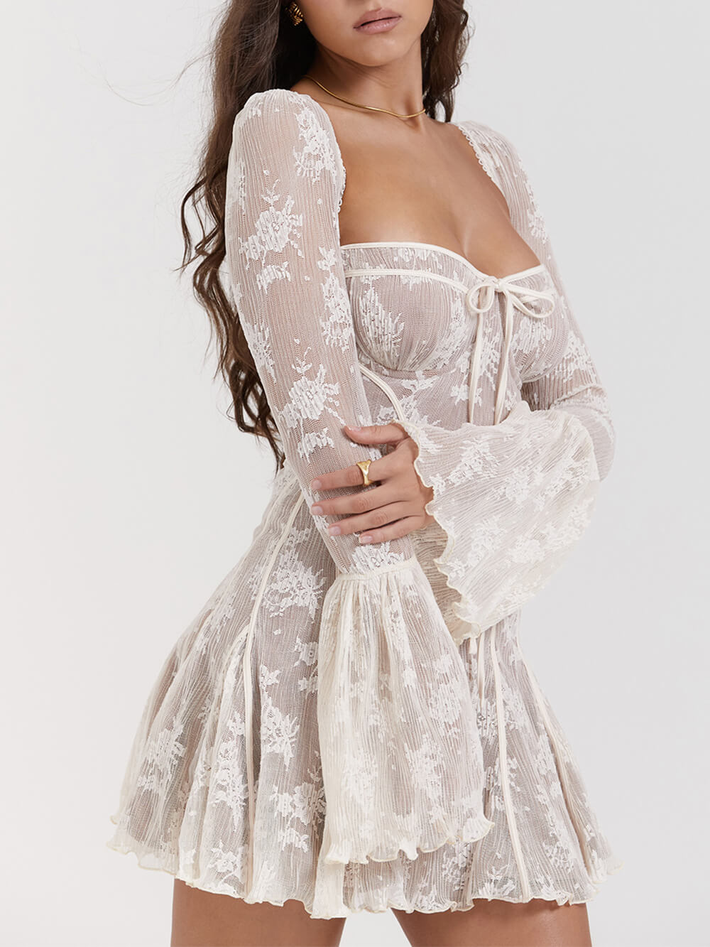 Sabrina - Vintage jurk met lange mouwen voor Vrouwen