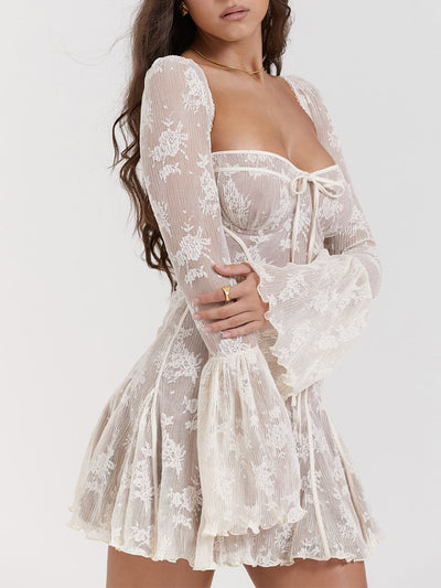Sabrina - Vintage jurk met lange mouwen voor Vrouwen