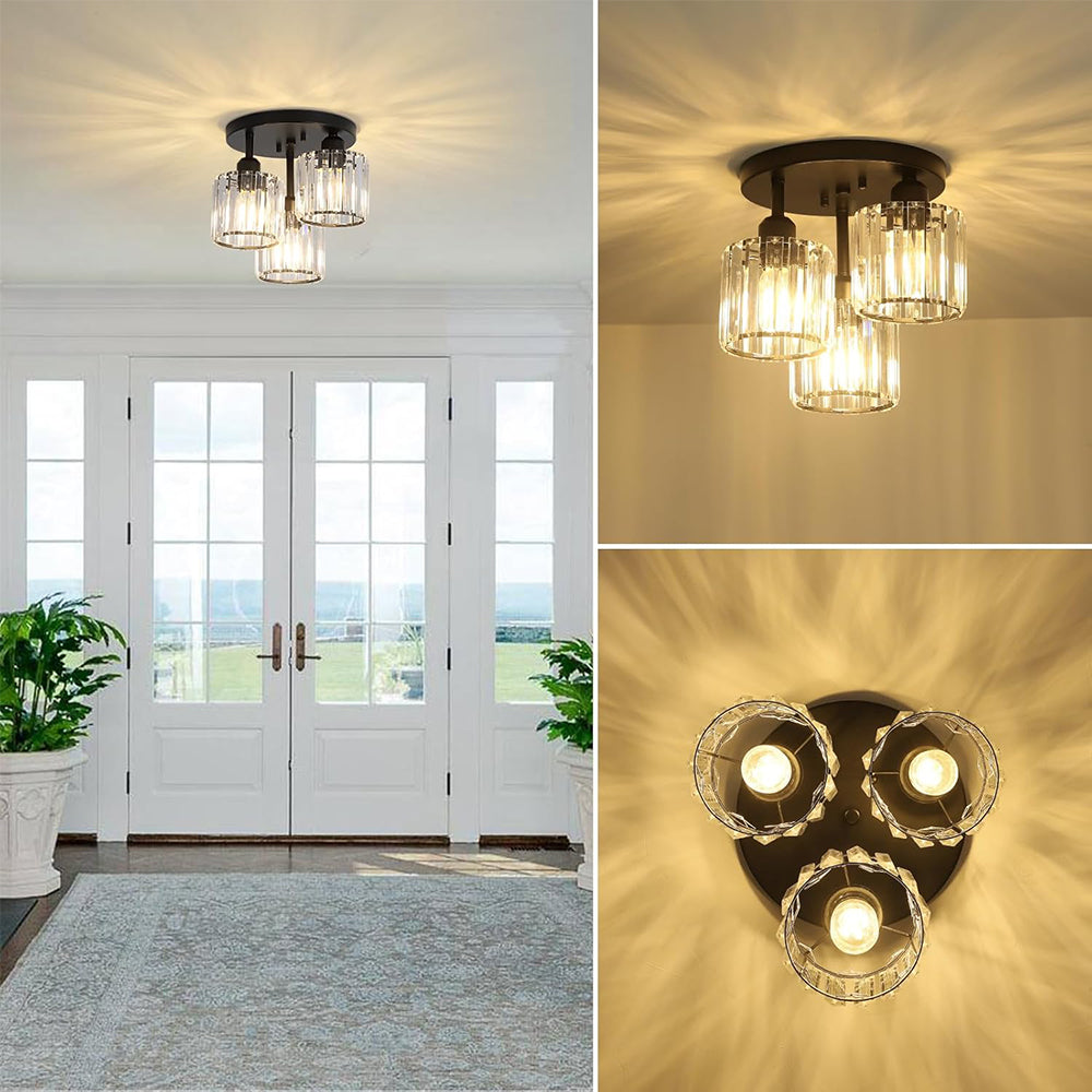 Lyvra – 3 Light E27 Glass Ceiling Lamp