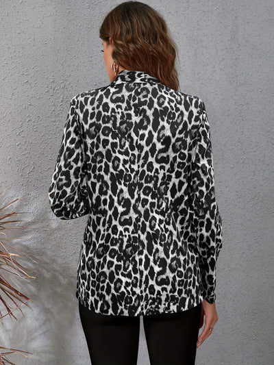Emma | Leopard print blazer with long sleeves