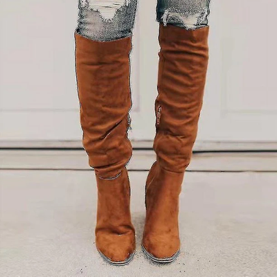 High Women's Boots - Overknee Boots with Heel 