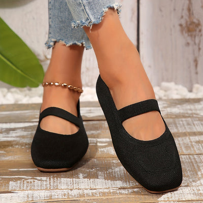 Lize | Plain colored ballet flats with a strappy back