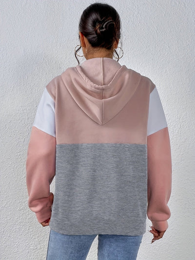 Lotte | Elegant zip-up hoodie with color blocks