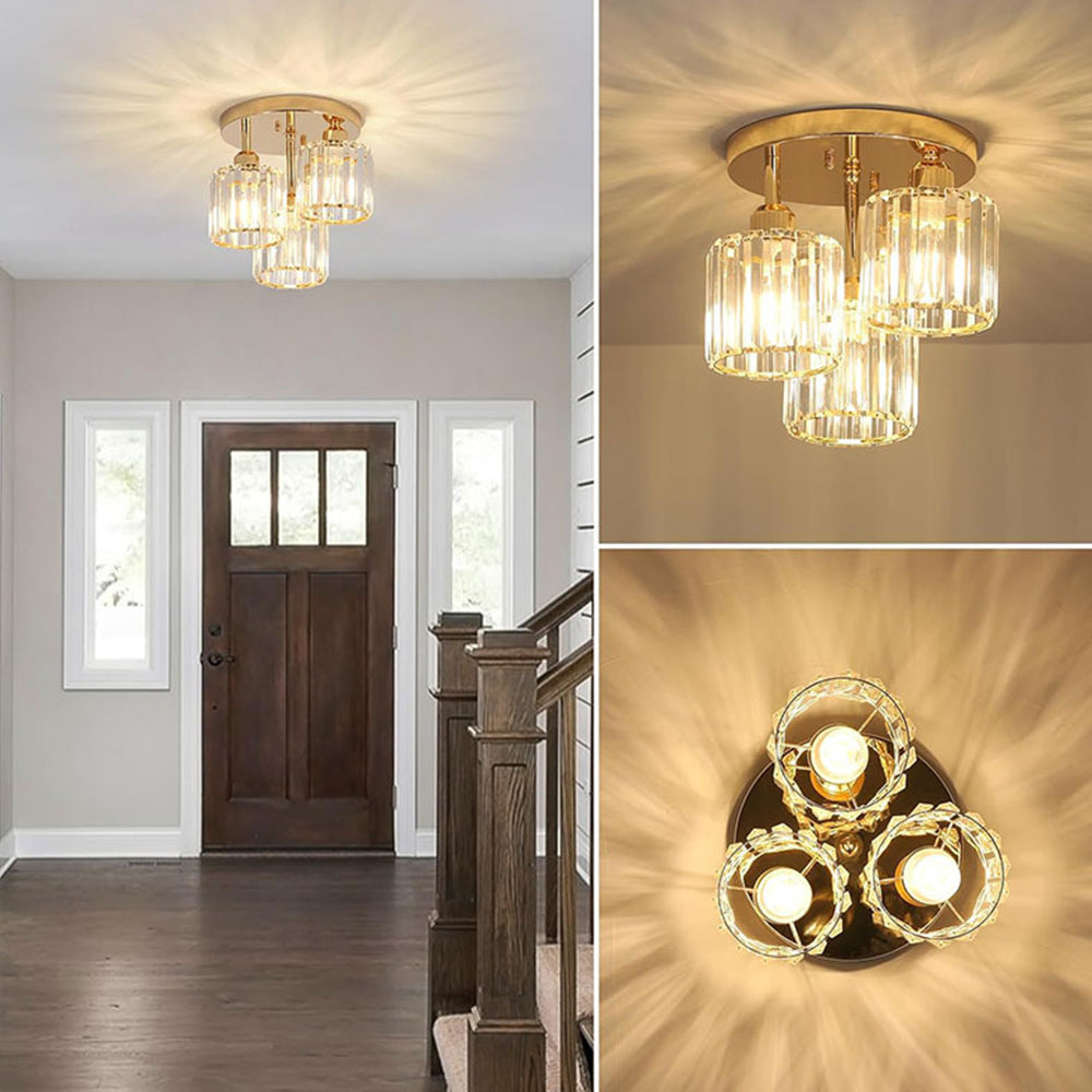 Lyvra – 3 Light E27 Glass Ceiling Lamp