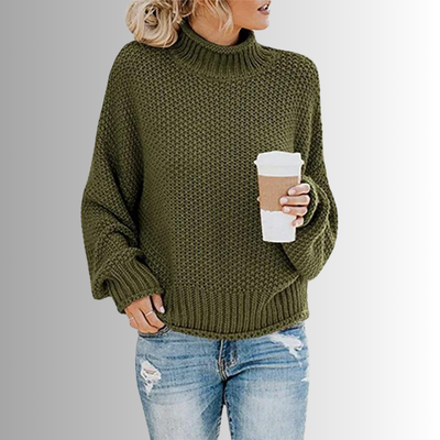 Verfijnd Design Damen Trui met Hoge Col