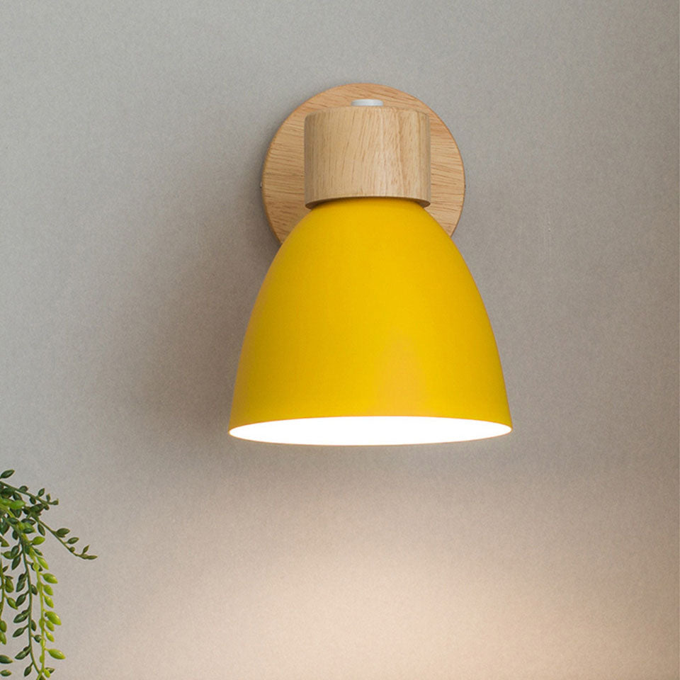 Nelvira – Minimalist Wooden Cone LED Wall Light