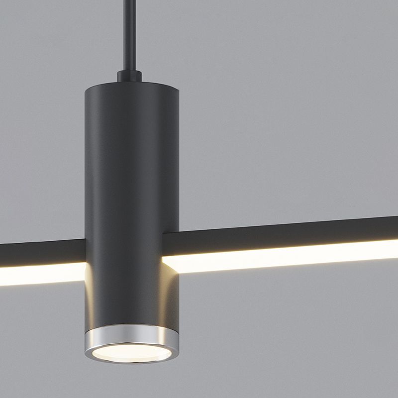 Edgari - Black Gold Linear Pendant Light Dimmable LED 35.4 Inch