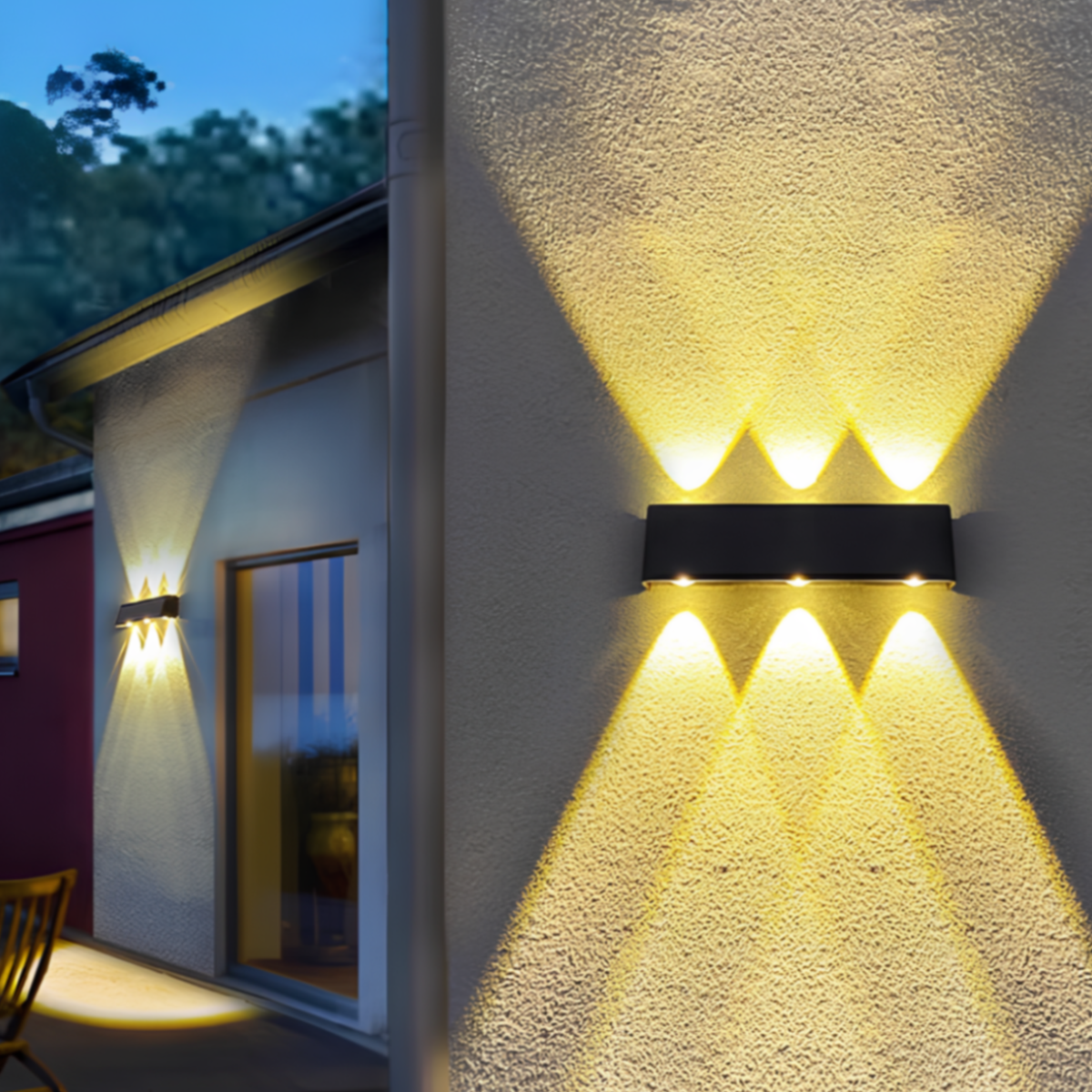 Aurivex - Solar LED Wall Light Warm White Outdoor