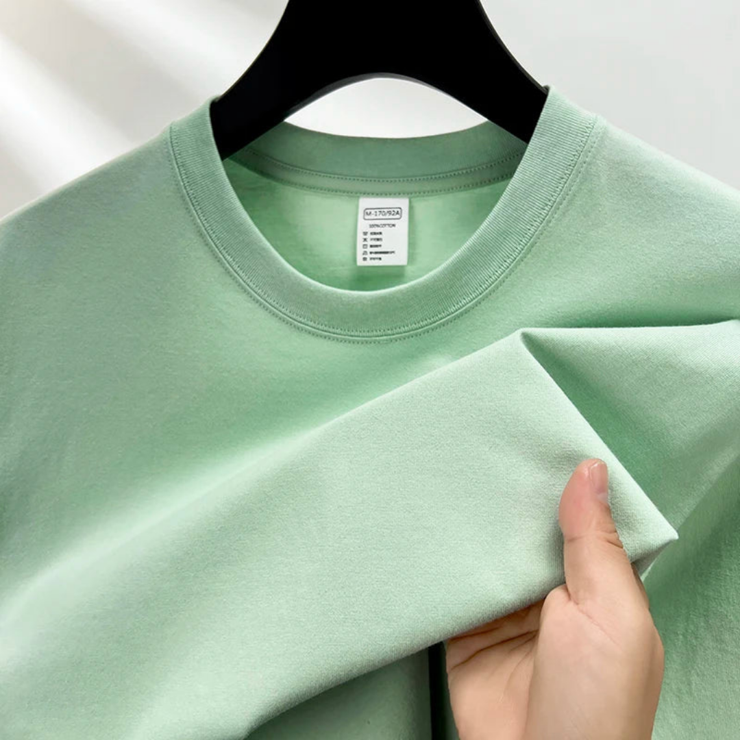 Heren-T-shirt met korte mouwen en ronde hals | Ontspannen