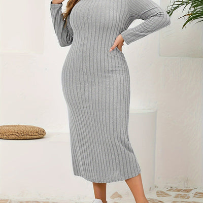 Luna | Plus-size elegante gebreide bodycon-jurk
