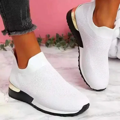 Dames sneakers zonder veters – Ademend mesh en elastische instap