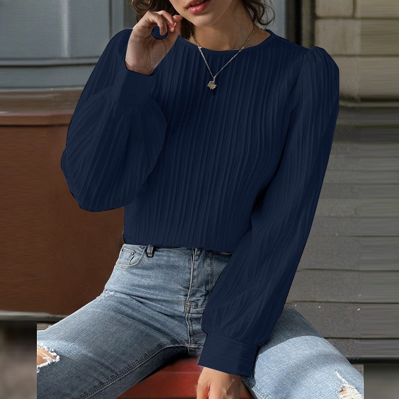 Amyra - Elegante Plissé Blouse voor Dames