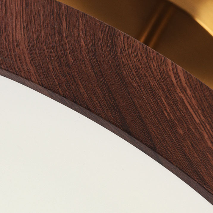 Zenoria – Japanese Wood Round LED Semi Flush Ceiling Light