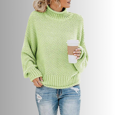 Verfijnd Design Damen Trui met Hoge Col