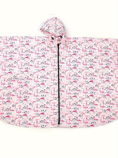 Lotte | Flamingo rain poncho with hood
