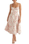 Venice - bloemen bustierjurk met taille vormgeving
