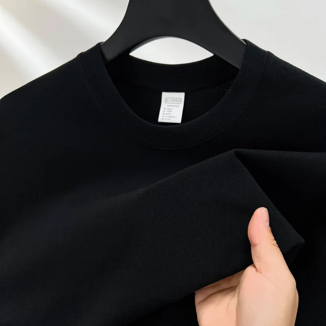 Heren-T-shirt met korte mouwen en ronde hals | Ontspannen