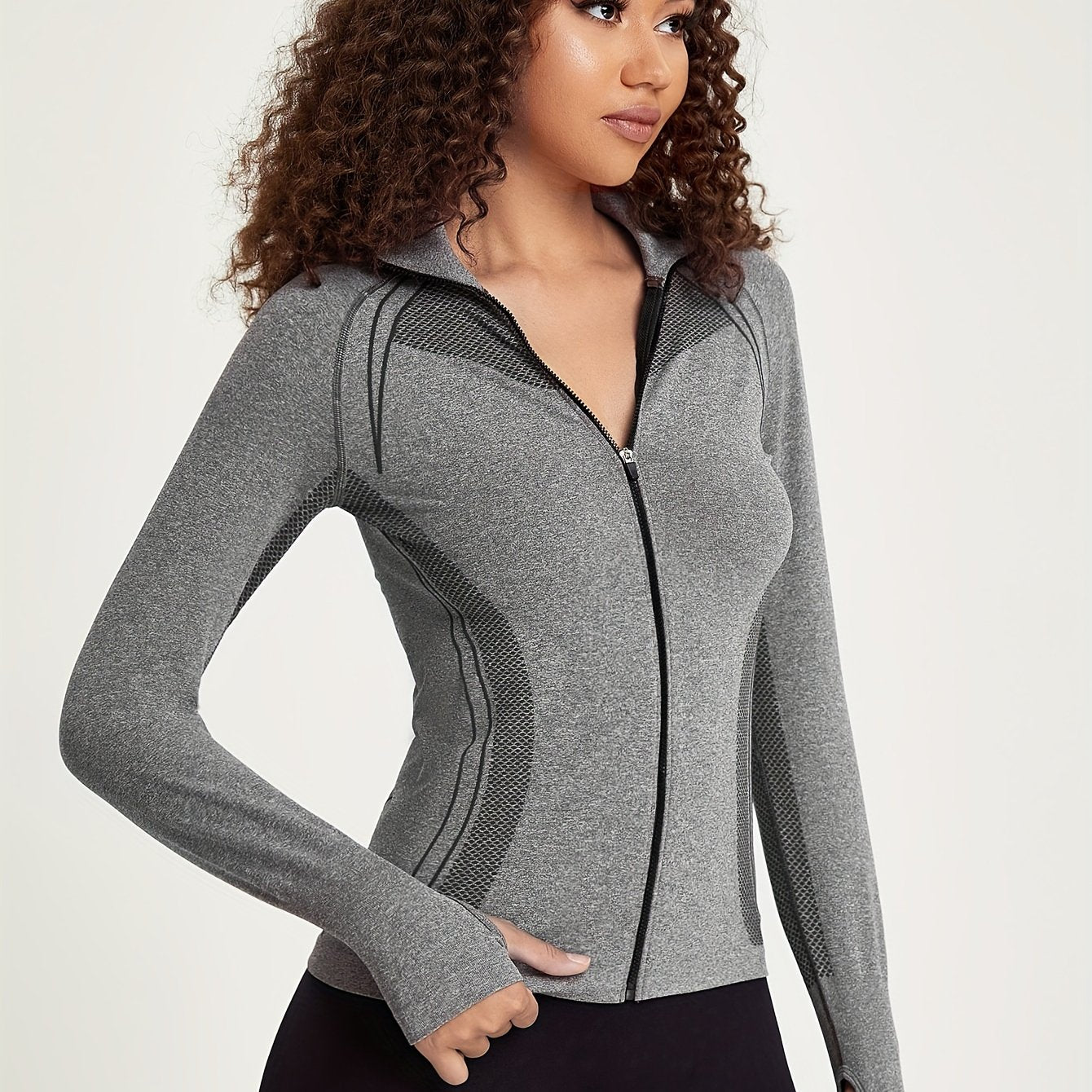 Sophie | Dames sportjack met lange mouw en streepdecoratie